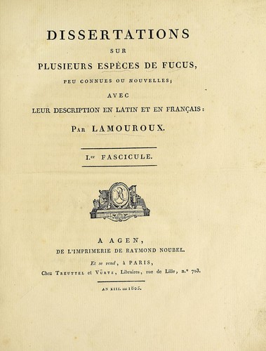 Dissertations sur plusieurs espèces de Fucus