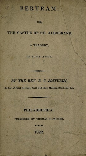Bertram by Charles Robert Maturin cover