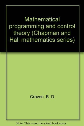 Mathematical programming and control theory