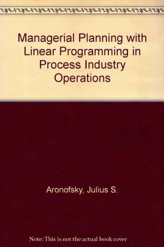 Managerial planning with linear programming