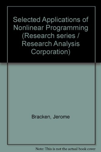 Selected applications of nonlinear programming
