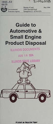Guide to automotive & small engine product disposal