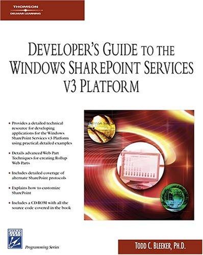 Developer's Guide to the Windows SharePoint Services v3 Platform (Charles River Media Programming)