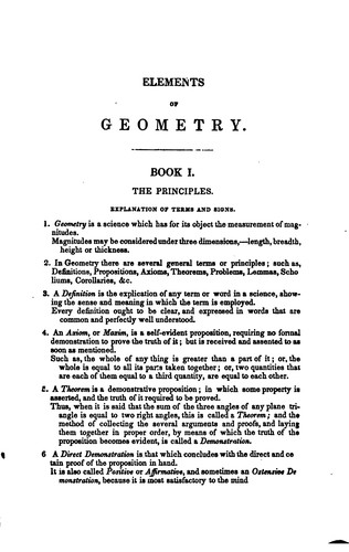 Elements of geometry