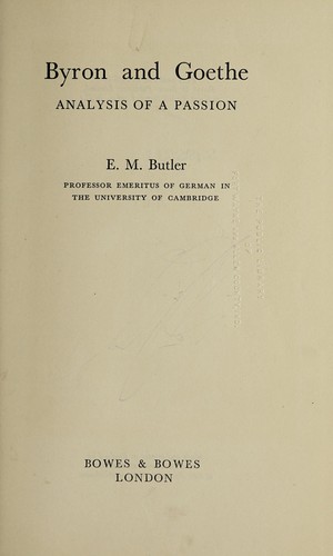Byron and Goethe