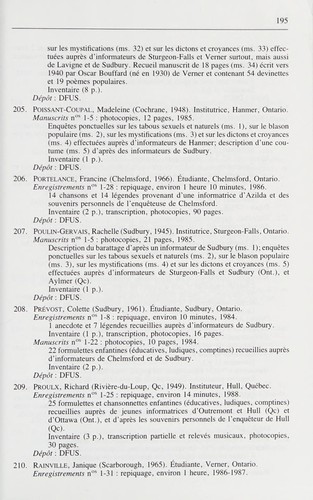 Le répertoire ethnologique de l'Ontario français by Jean-Pierre Pichette cover