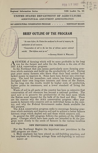 Brief outline of the program