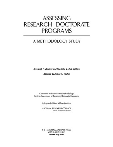 Assessing research-doctorate programs