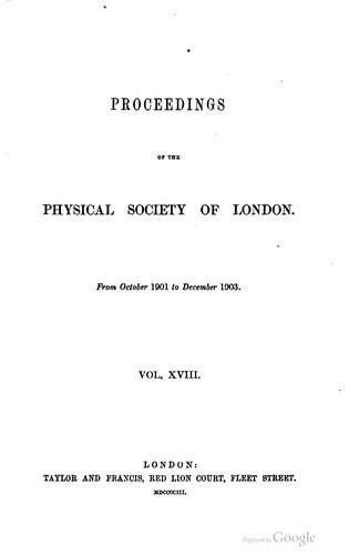 Proceedings of the Physical Society