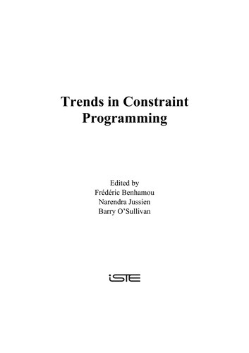Trends in constraint programming