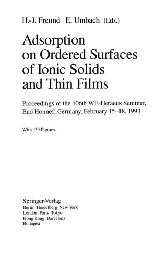 Adsorption on Ordered Surfaces of Ionic Solids and Thin Films