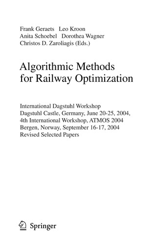 Algorithmic Methods for Railway Optimization