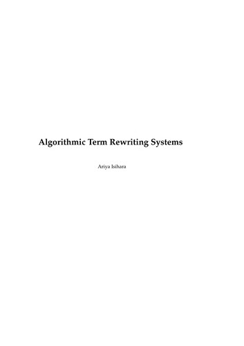 Algorithmic term rewriting systems