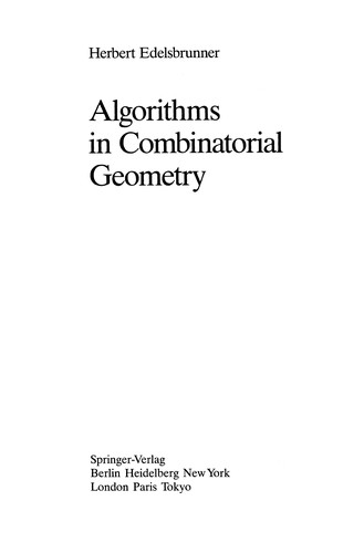 Algorithms in Combinatorial Geometry