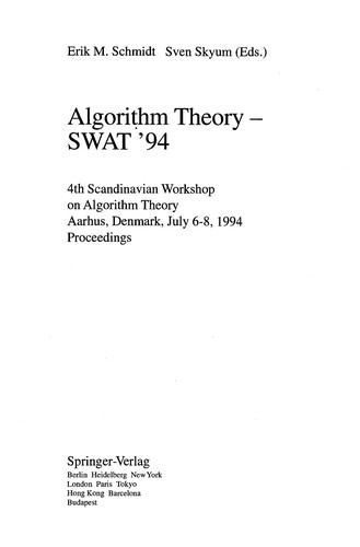 Algorithm theory-- SWAT '94