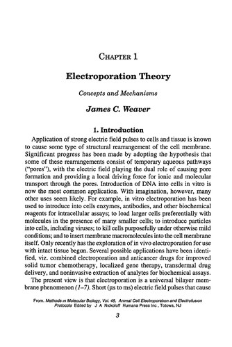 Animal cell electroporation and electrofusionprotocols by Jac A. Nickoloff cover