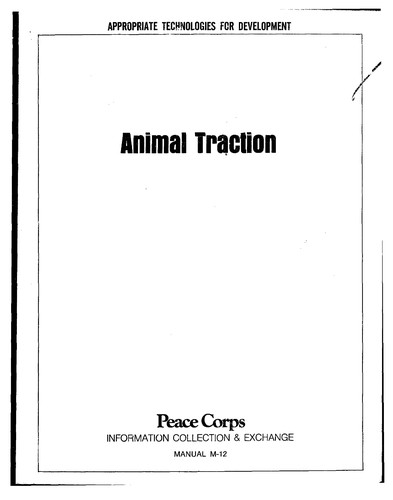 Animal traction by Peter R. Watson cover
