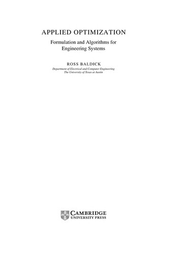 Applied optimization