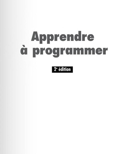 Apprendre à programmer
