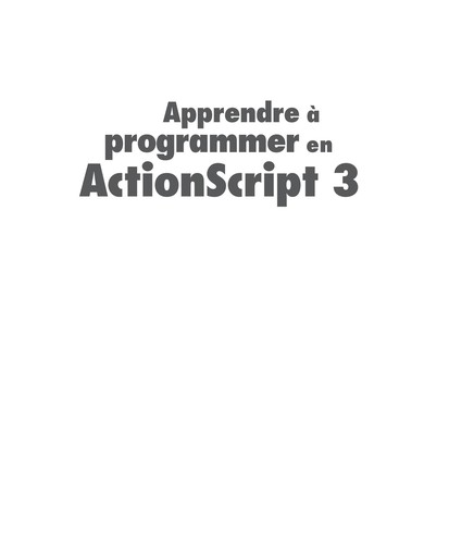 Apprendre à programmer en ActionScript 3