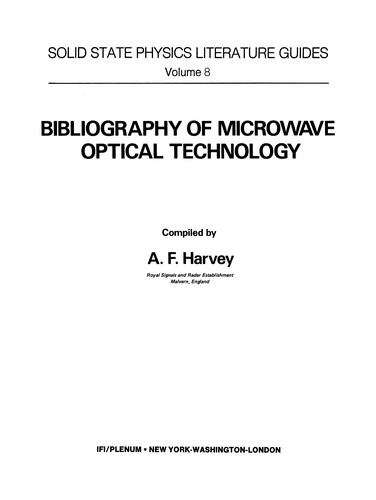 Bibliography of Microwave Optical Technology