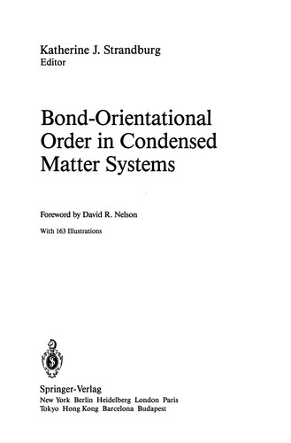 Bond-Orientational Order in Condensed Matter Systems by Katherine J. Strandburg cover