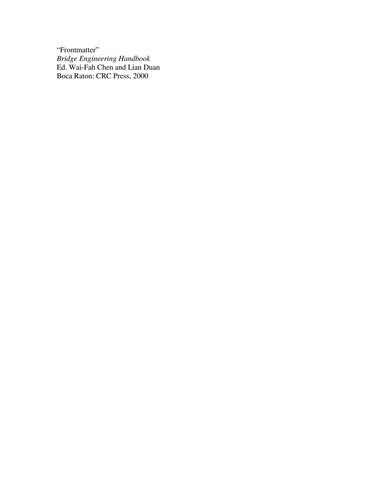 Bridge engineering handbook