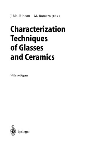 Characterization Techniques of Glasses and Ceramics