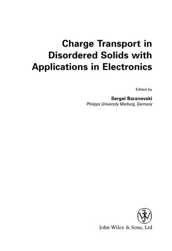 Charge transport in disordered solids with applications in electronics