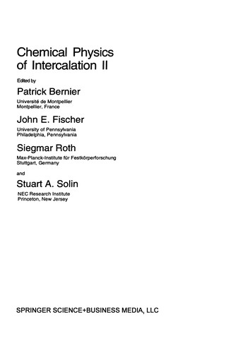 Chemical Physics of Intercalation II by Patrick Bernier cover