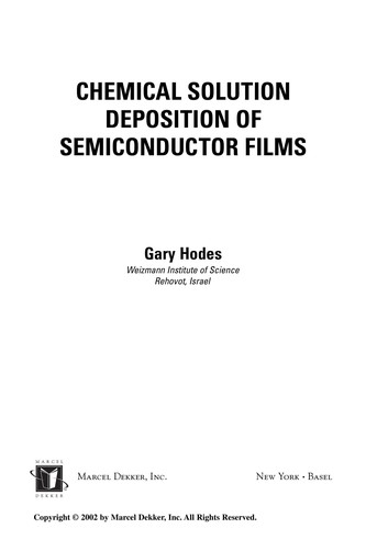 Chemical solution deposition of semiconductor films