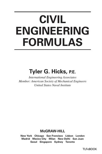 Civil Engineering Formulas