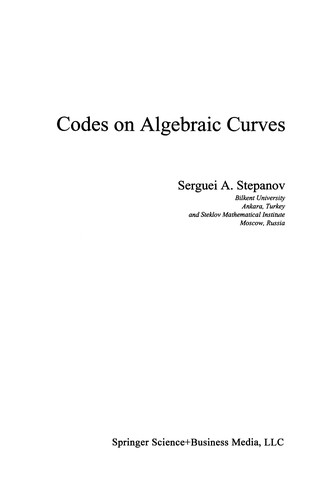 Codes on Algebraic Curves
