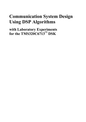 Communication system design using DSP algorithms