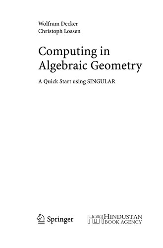 Computing in algebraic geometry
