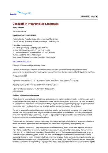Concepts in programming languages