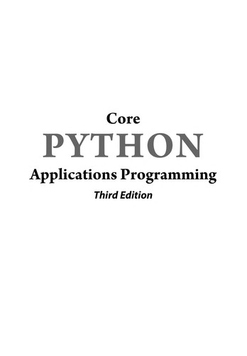 Core python applications programming by Wesley Chun cover