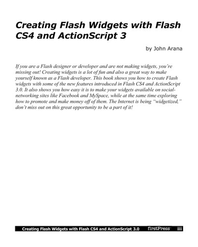 Creating Flash Widgets with Flash CS4 and ActionScript 3.0