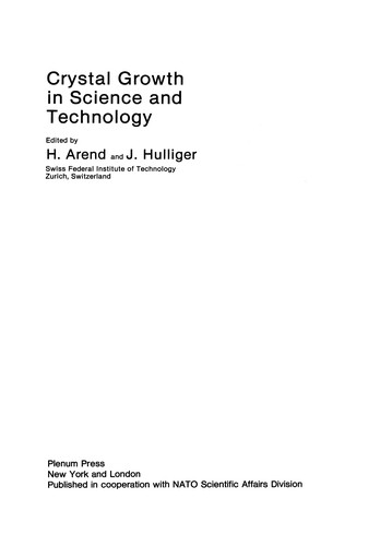 Crystal Growth in Science and Technology