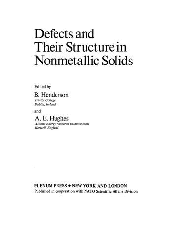 Defects and Their Structure in Nonmetallic Solids