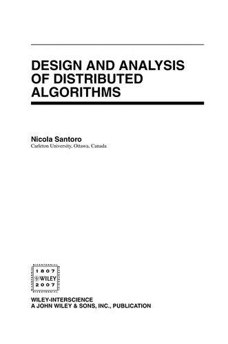 Design and analysis of distributed algorithms
