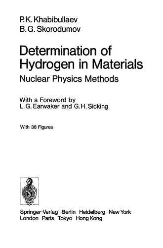 Determination of Hydrogen in Materials Nuclear Physics Methods