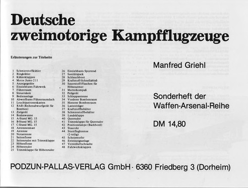 Deutsche zweimotorige Kampfflugzeuge by Manfred Griehl cover