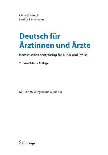 Deutsch für Ärztinnen und Ärzte by Ulrike Schrimpf cover