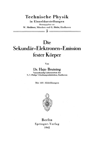 Die sekundär-elektronen-emission fester körper