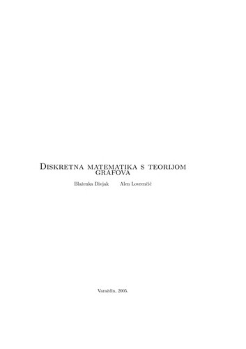 Diskretna matematika s teorijom grafova
