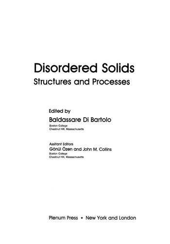 Disordered Solids