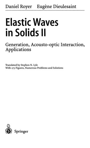 Elastic waves in solids
