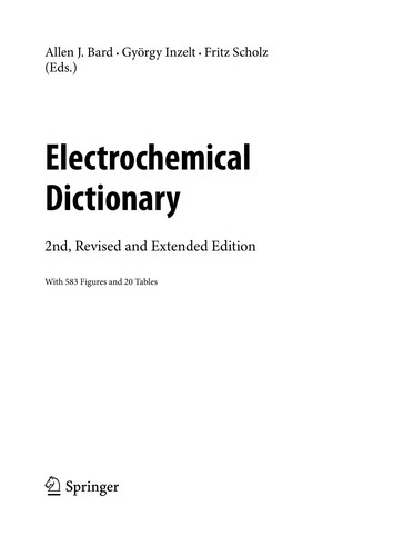 Electrochemical Dictionary