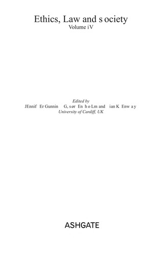 Ethics, law and society